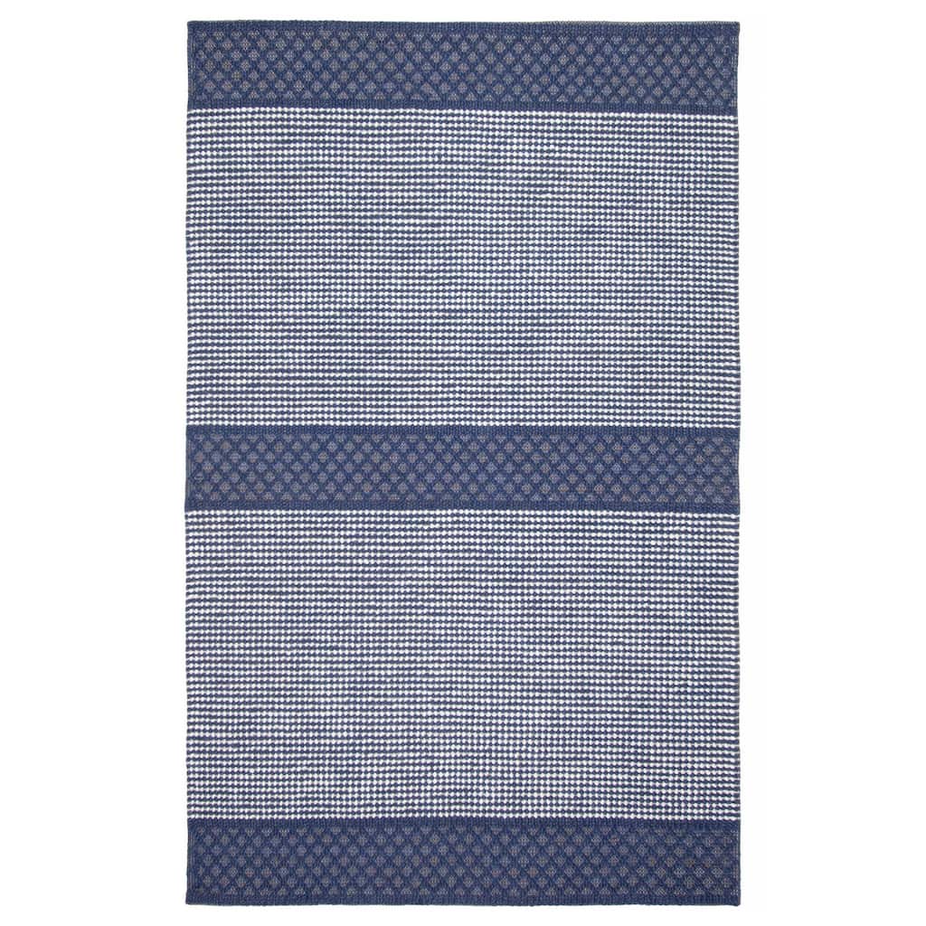 ECARPETGALLERY Braid weave Sienna Dark Navy Wool Rug - 5'0 x 8'0