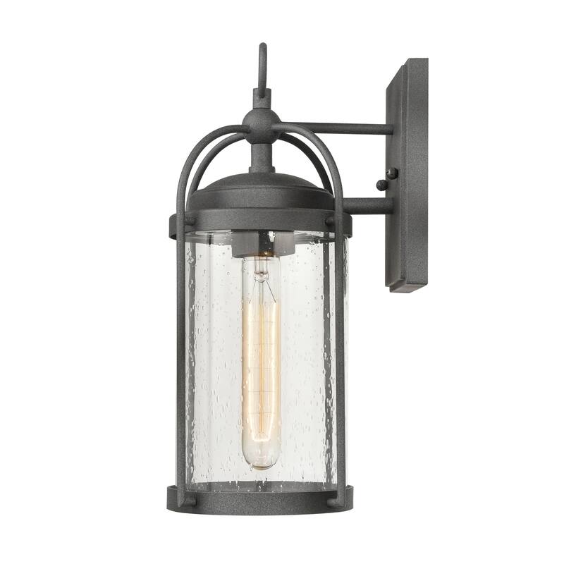 Elk Home Catalonia Zinc With Seedy Glass 1 Light Wall Sconce