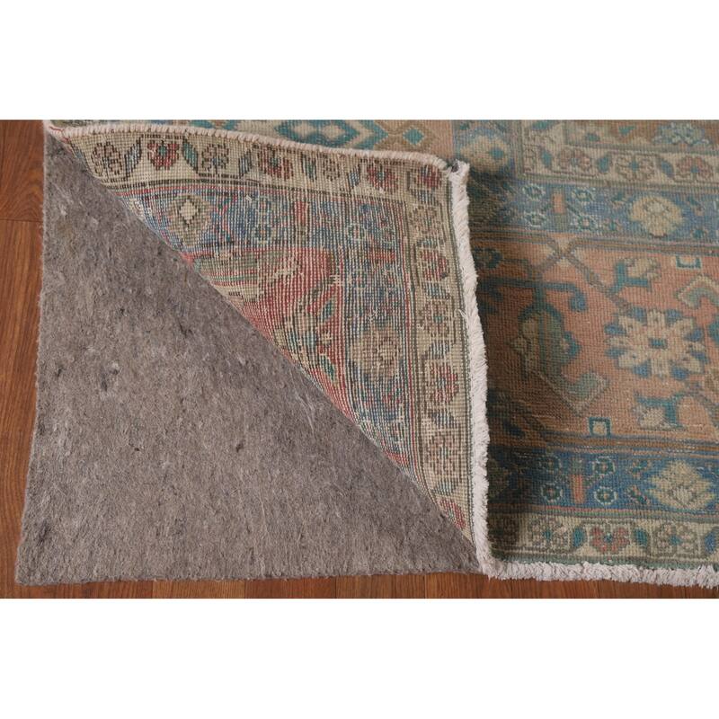 Distressed Tabriz Persian Antique Rug Living Room Handmade Wool Carpet - 9'8" x 11'11"