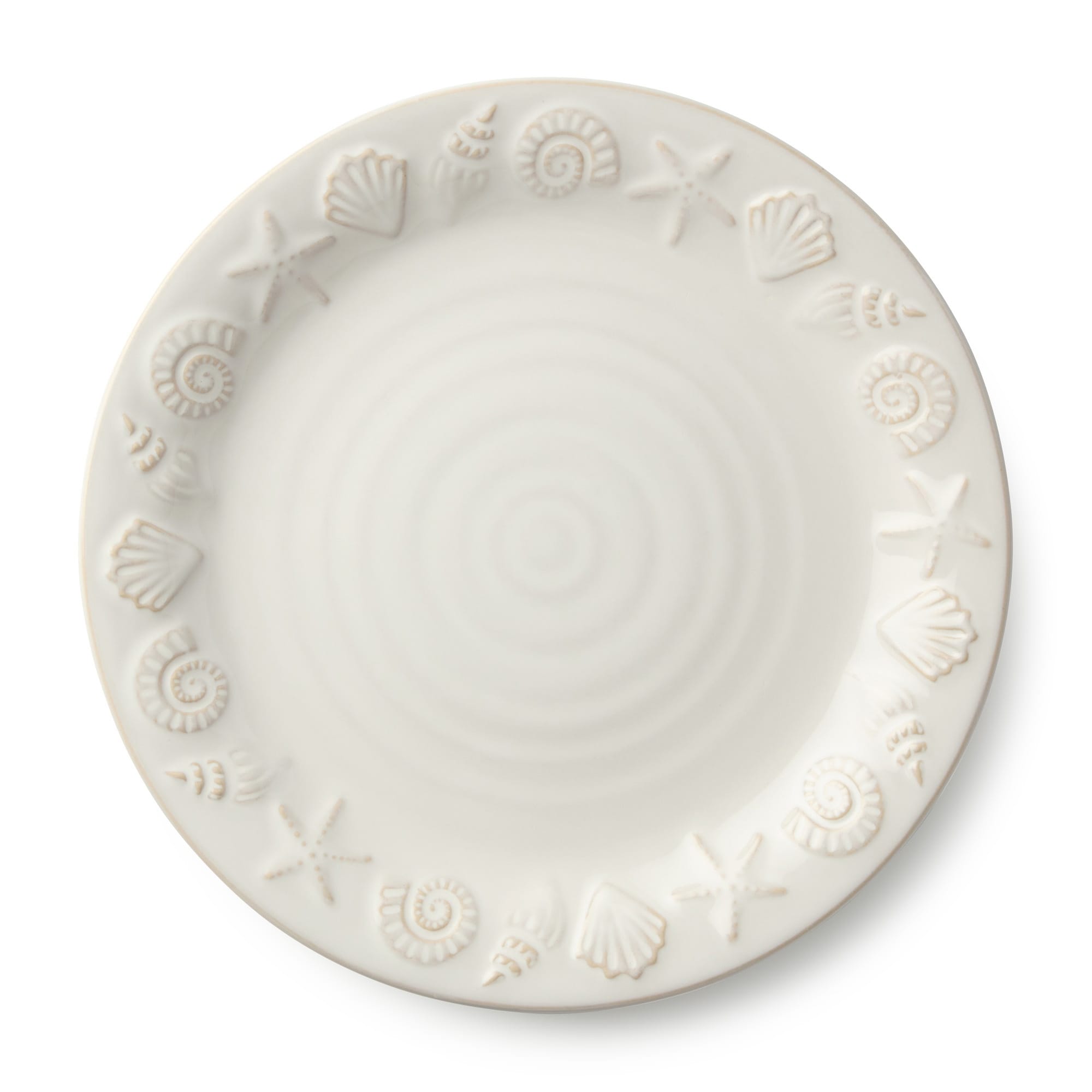 Certified International Coastline Cream 10.5" Dinner Plates, Set of 4 - 10.50"L x 10.50"W x 1.13"H