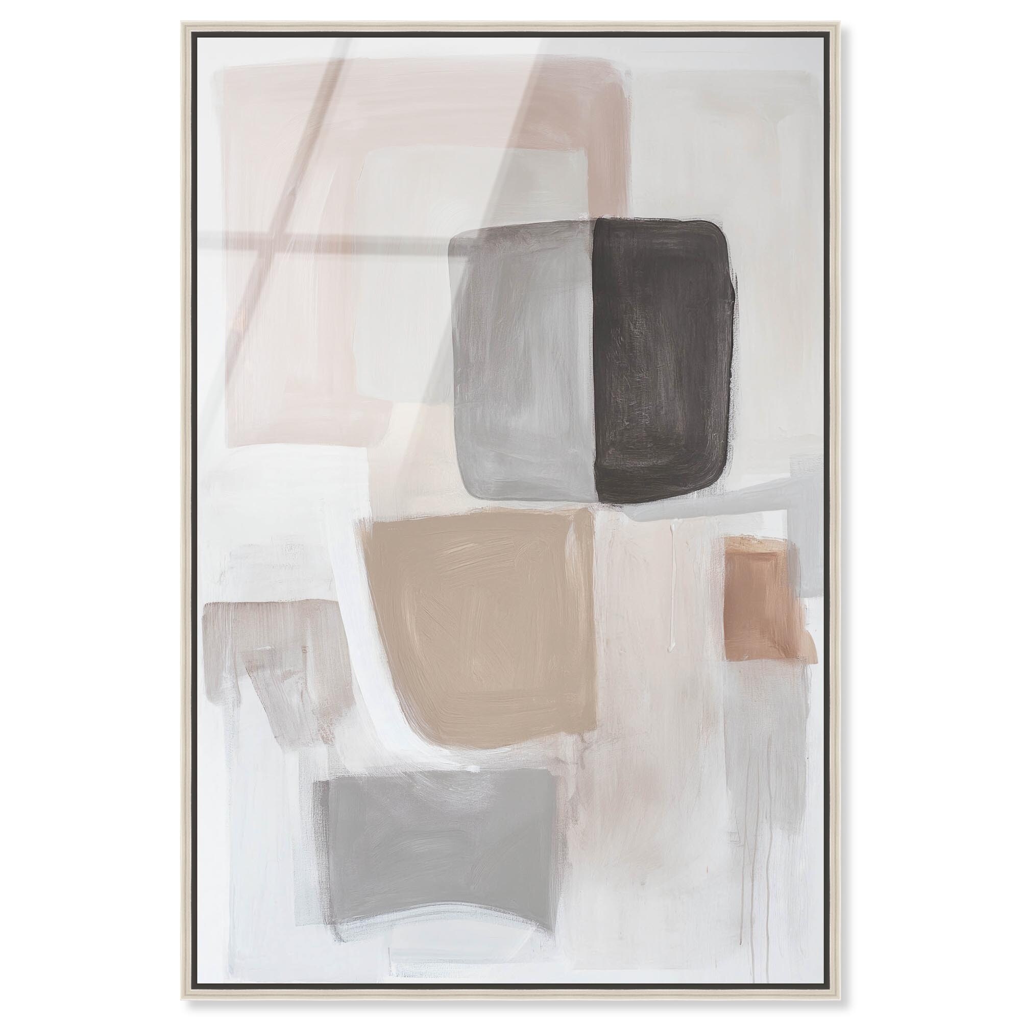 In Soft Shapes Abstract Framed Acrylic Wall Art by Art Remedy