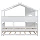 preview thumbnail 12 of 18, Wooden Twin Size House Bed with Trundle, Modern Design for Kids with Storage Shelf, Gray