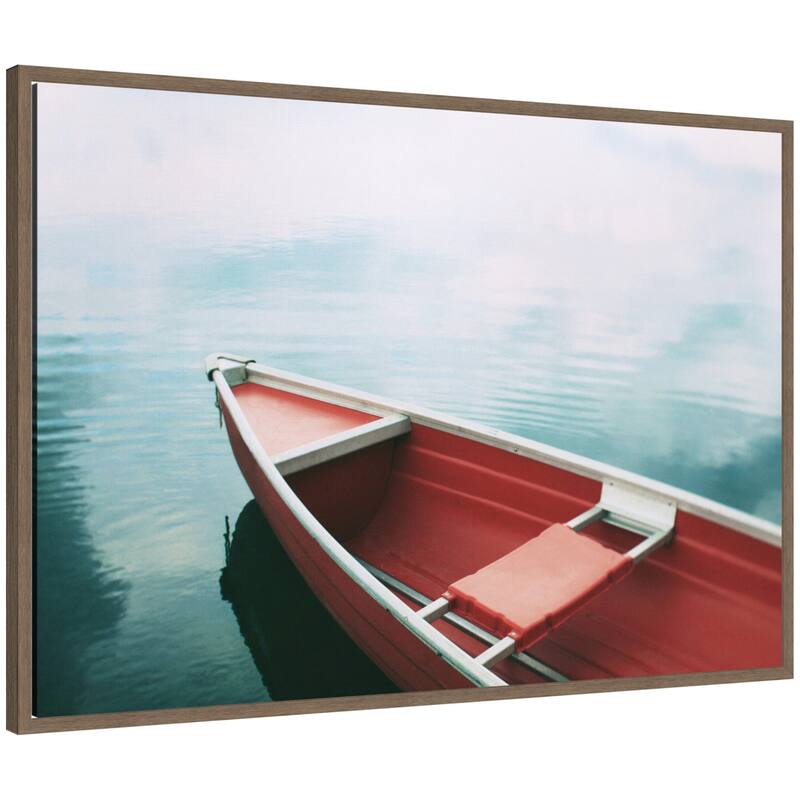 Kate and Laurel Drifting in the Sky by Alicia Bock Framed Canvas Wall Art Print - 33 x 23