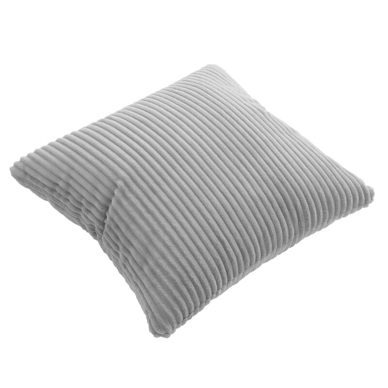 Set of 2 Modern Square Corduroy Accent Throw Pillow