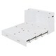 preview thumbnail 8 of 11, Full Size Pulley Structure Design Murphy Bed Wall Platform Bed, White