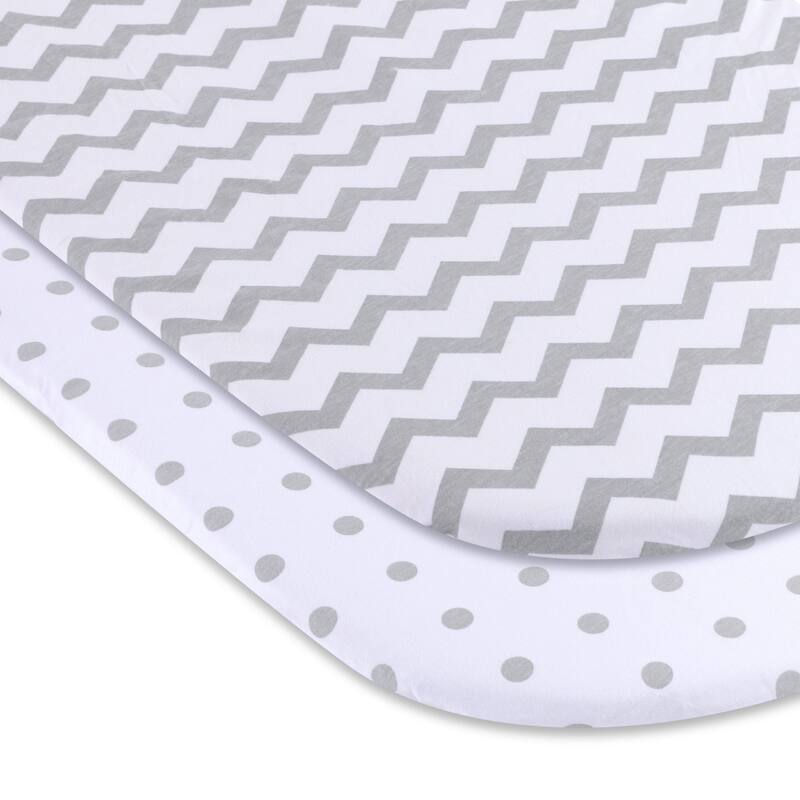 Ely's & Co. Baby Fitted Waterproof Bassinet Sheet Set - 2 Pack - 32" x 16"