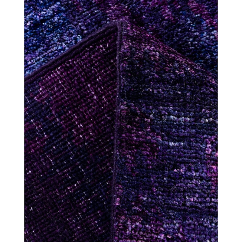 Contemporary Overdyed Wool Hand Knotted Runner - 2' 7" x 6' 0"