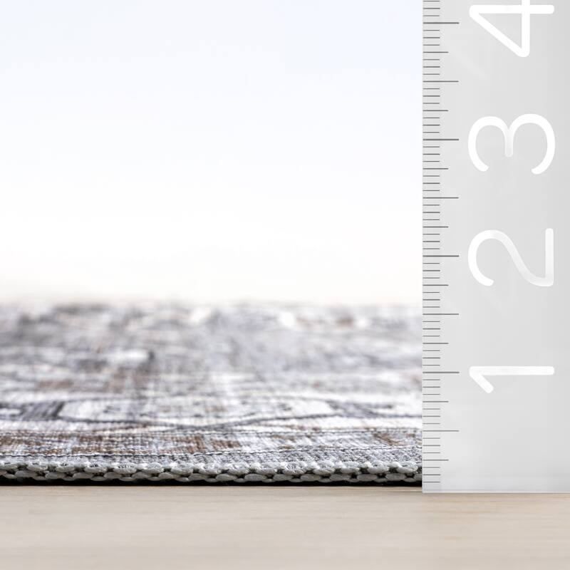 Nuloom Rania SplashGuard Medallion Machine Washable Area Rug