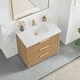 preview thumbnail 58 of 96, Santarem Single Vanity with Pure White Quartz Stone Top without Mirror