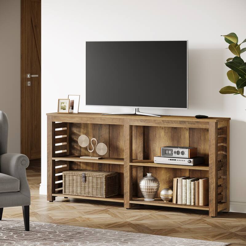 63-inch Farmhouse Console Sofa Table with Storage for Living Room