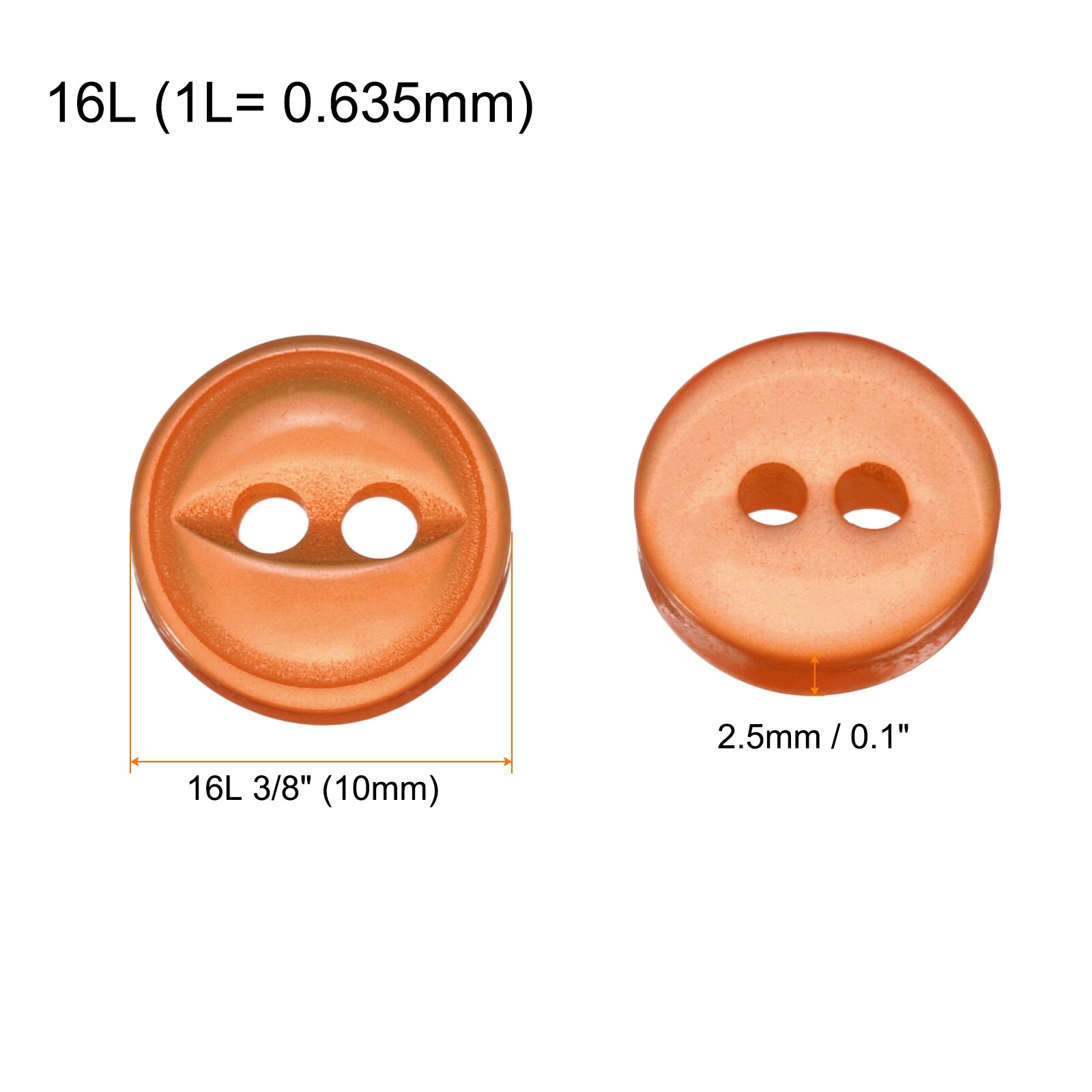 Round Sewing Buttons Resin 2-Hole Fish Eye Craft Replacement Button for Craft Pants Dress Skirt Clothing Buttons