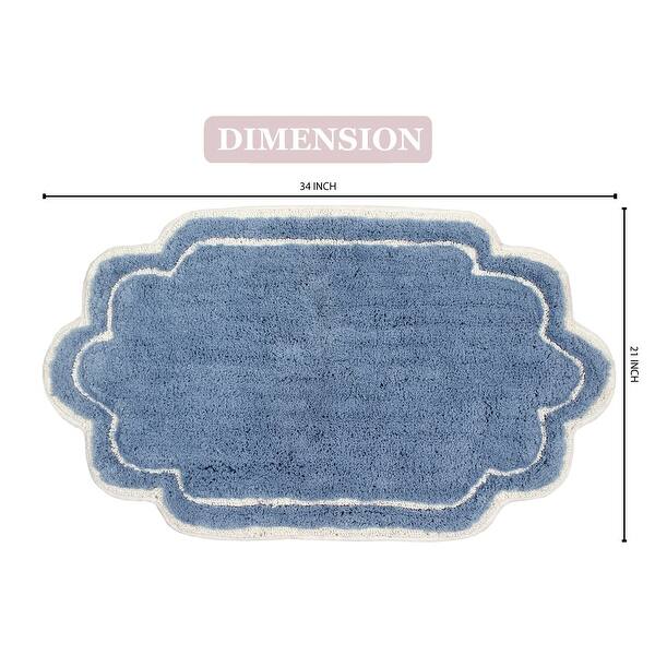 Home Weavers Allure Collection Absorbent Cotton, Machine Washable and Dry Bath Rugs
