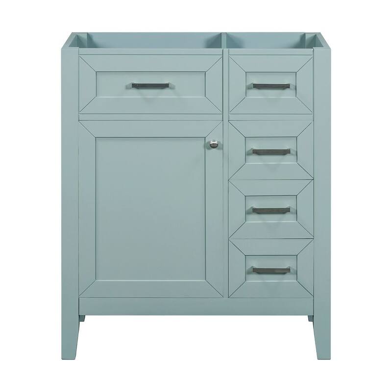 30" Solid Bathroom Vanity with Sink Set, Bathroom Cabinet with Drawers