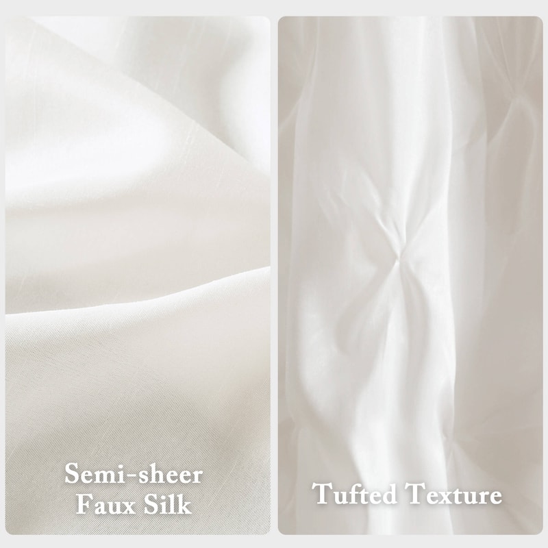 Madison Park Laurel Tufted Semi-Sheer Shower Curtain