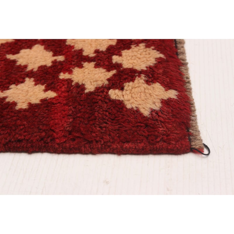 ECARPETGALLERY Hand-knotted Akhjah Red Wool Rug - 6'10 x 9'11