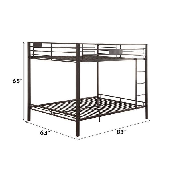 Spacious Double Queen Bunk Bed with Sturdy Slat System
