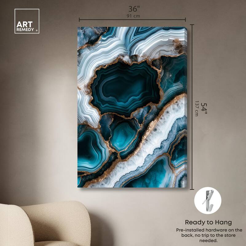 Teal Tectonic I Canvas by Art Remedy, Gallery Wrapped