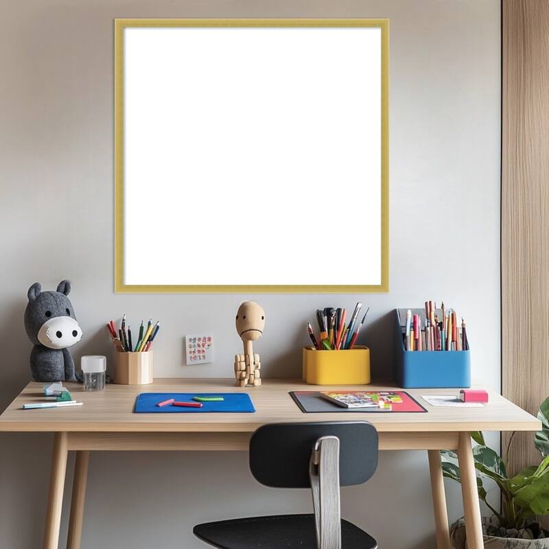 Amanti Art Svelte Clay Grey Framed Dry Erase Magnetic Board