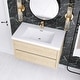 preview thumbnail 94 of 191, Wood Wall-Mounted Bathroom Vanity with Sink and Soft Close Drawers