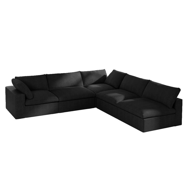 120.45'' Oversize Down Filled Corner 5-seats Sectional Sofa Couch
