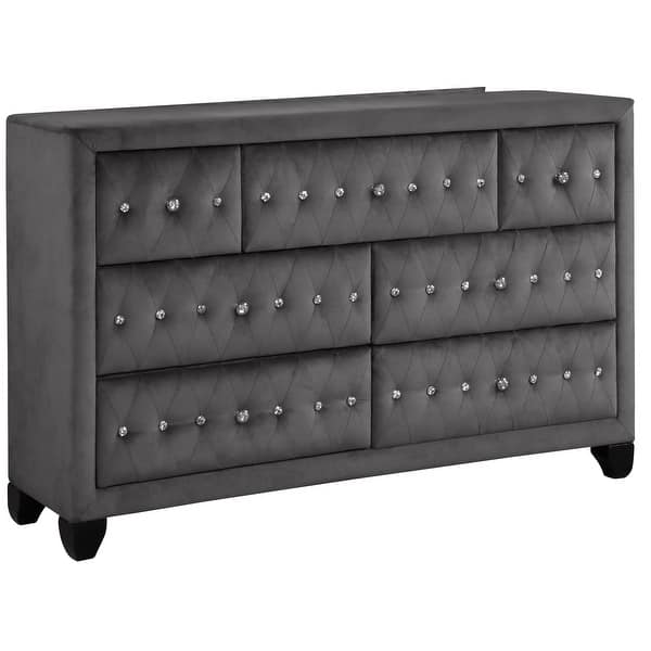 black and grey dresser Nathan James Kova Black Oak Bohemian 3-Drawer Dresser with Rattan Accent and Metal Legs, 37 in. Chest of Drawers