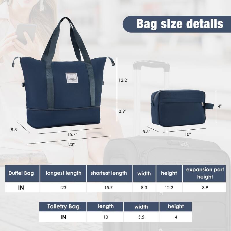Softside Luggage Set with Expandable Suitcases, Duffel Bag, and TSA Lock, 4 Multi-Directional Spinner Wheels (20/24/28in)