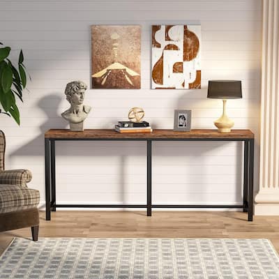 70.9 inch Extra Long Console Table Behind Couch, Easy Assembly Sofa Table for Living Room Small Space