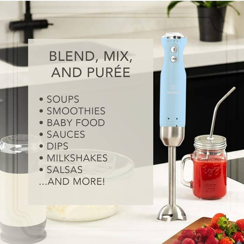 Westinghouse 5-Speed Immersion Hand Blender - Retro Series, 4 Colors