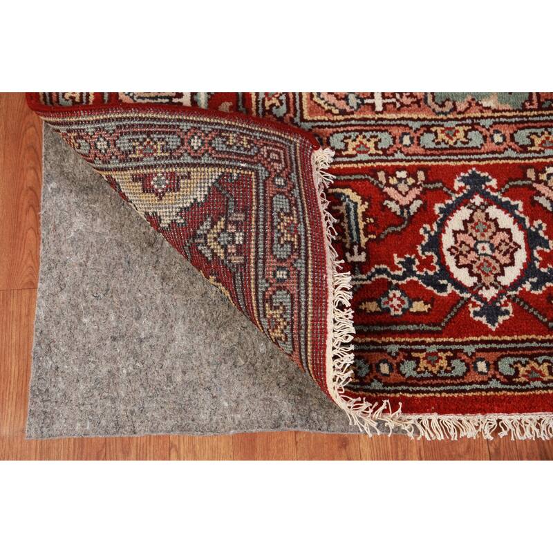 Hand Knotted Oriental 100% Wool Carpet Traditional Medallion Beige & Ivories Heriz (serapi) Area Rug - 10' 0'' X 7' 11''
