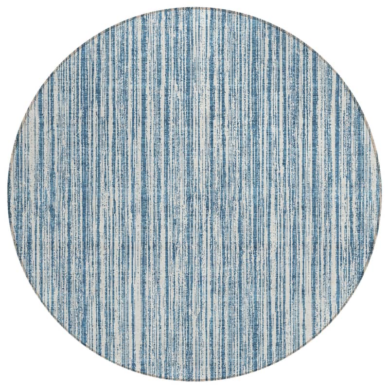 HomeRoots Striped Transitional Rectangle Outdoor Rug