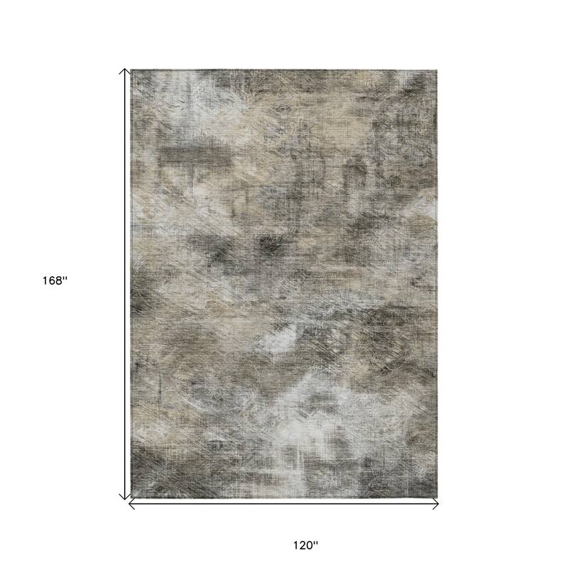 HomeRoots Abstract Transitional Rectangle Outdoor Rug