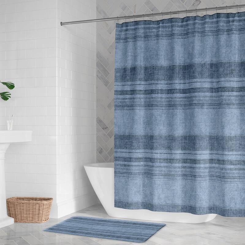 Laural Home Big Sky Dusty Blue Memory Foam Rug