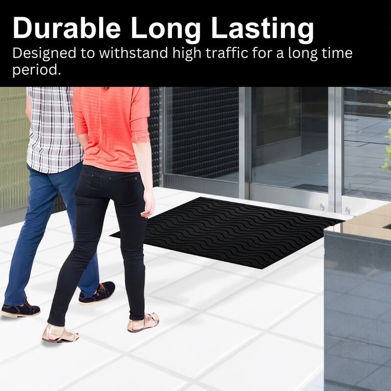 A1HC New Natural Rubber Premium Scrapper Door Mats-Keeps Mud and Dirt Away