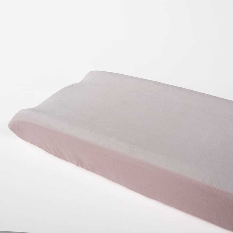 Rizzy Home Velvet Fitted Changing Pad Cover - 16" X 32" - Pink