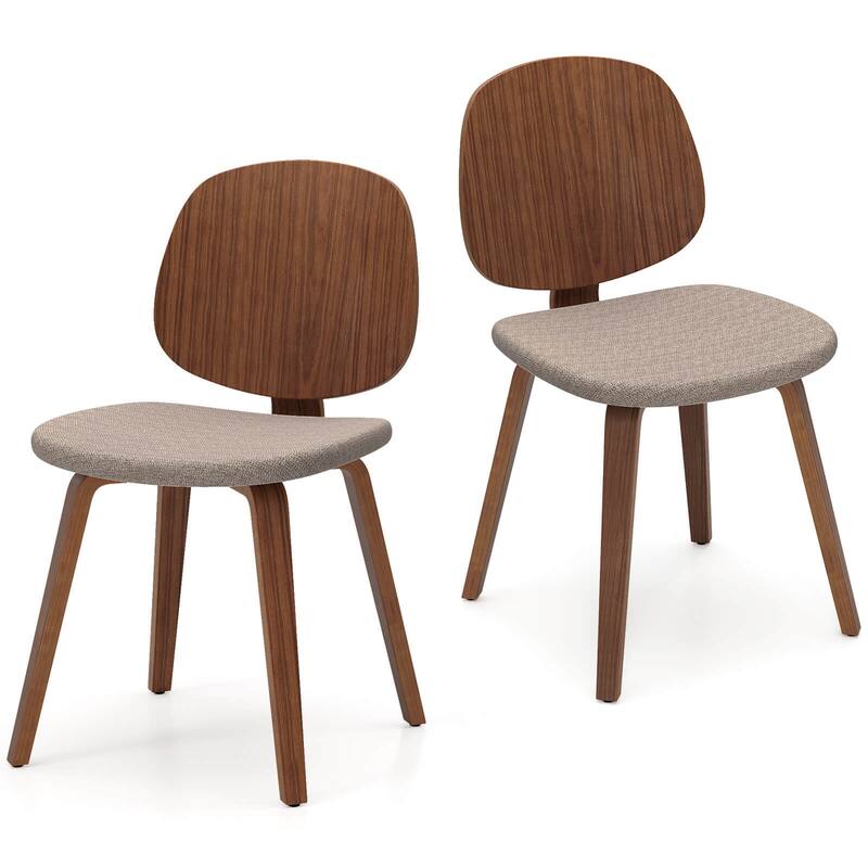Costway Modern Dining Chair Set of 2/4 Chenille Kitchen Chair Armless