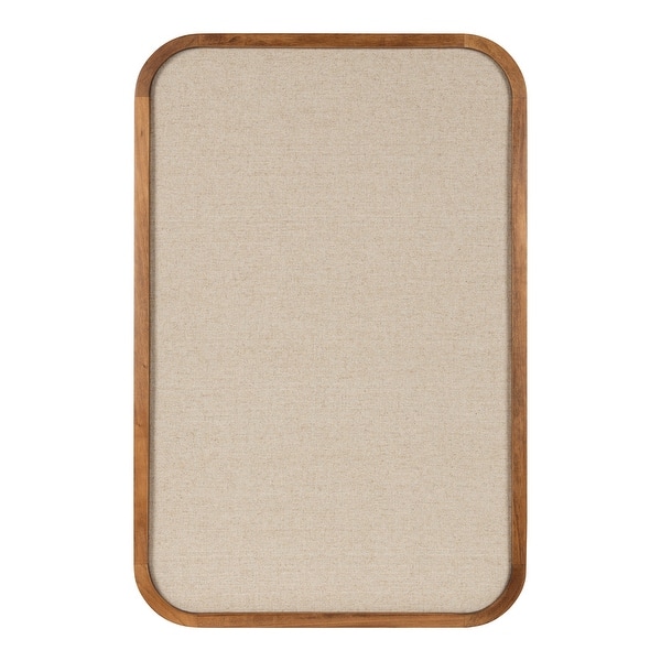 Kate and Laurel Hutton Wood Framed Fabric Pinboard - 20x30 - Rustic Brown