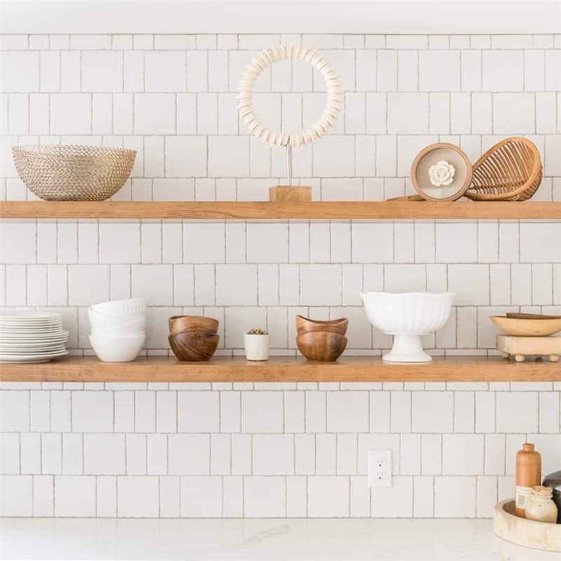 Merola Tile Novecento Square Blanco Viejo 5-1/8" x 5-1/8" Ceramic Wall Tile