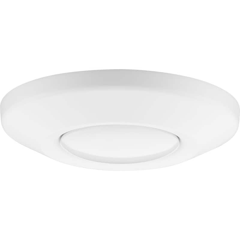 Intrinsic Collection 7 inch White Flush Mount LED Adjustable Eyeball - 7.25 in x 7.25 in x 1.546 in - 7.25 in x 7.25 in x 1.546 in