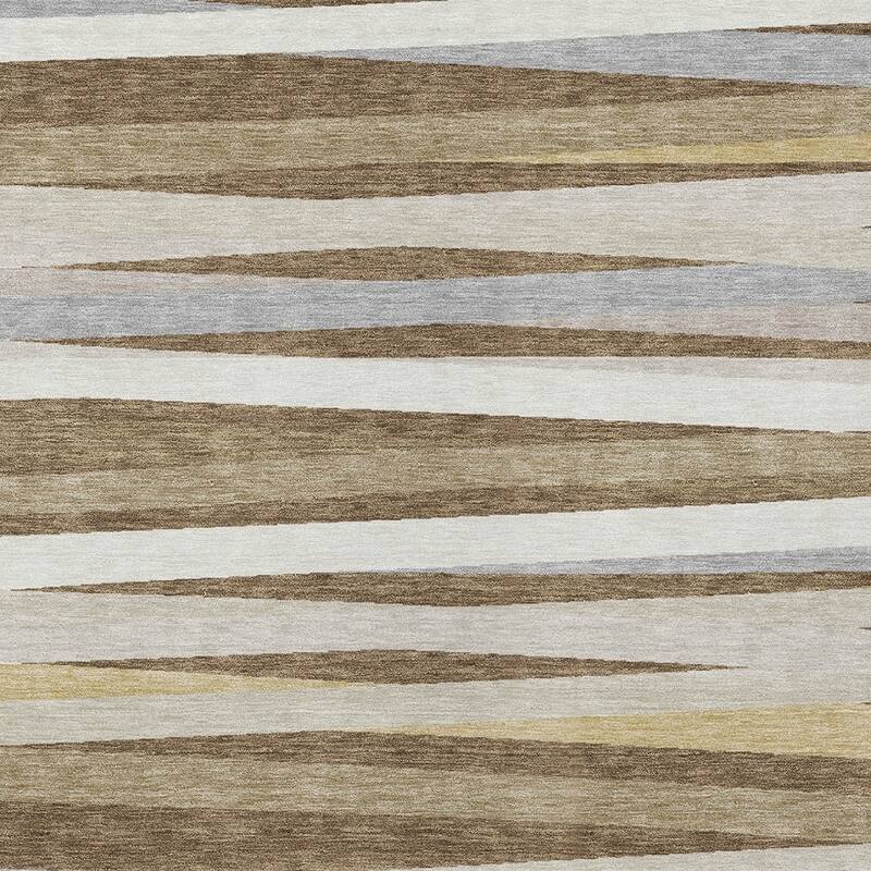 HomeRoots Striped Transitional Rectangle Outdoor Rug