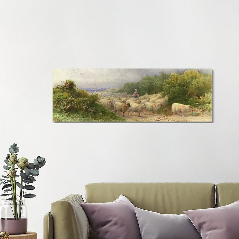iCanvas "Sheep on the Downs" by William W. Gosling Canvas Print - 16x48x1.5