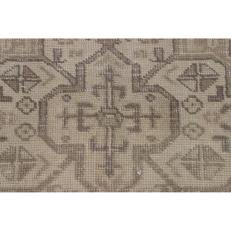 Distressed Tabriz Persian Antique Area Rug Hand-Knotted Wool Carpet - 6'5"x 9'9"