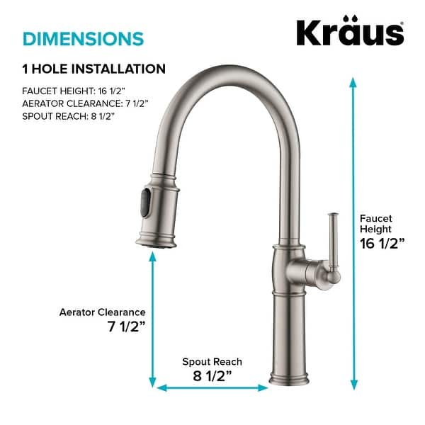Kraus Sellette 2-Function 1-Handle Pulldown Kitchen Faucet