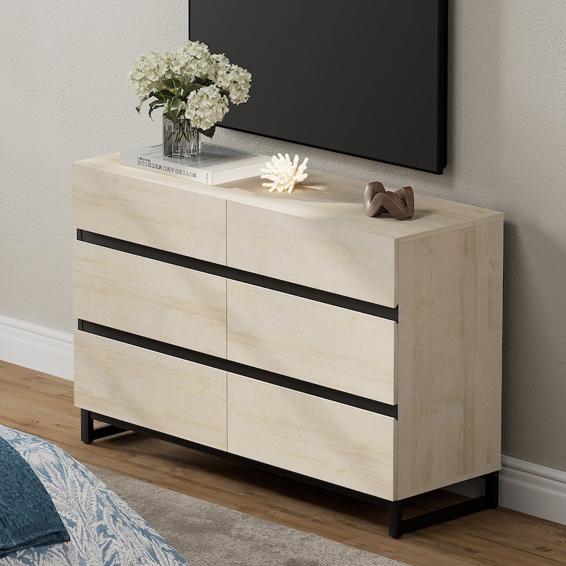 WAMPAT Modern TV Stand for TVs up to 110 inch, Entertainment Center with Drawers , Wood Media TV Console for Living Room