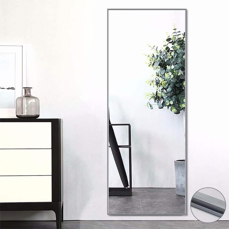 Dovelina Modern Full Length Floor Mirror - Freestanding Vanity Mirror for Bathroom or Living Space