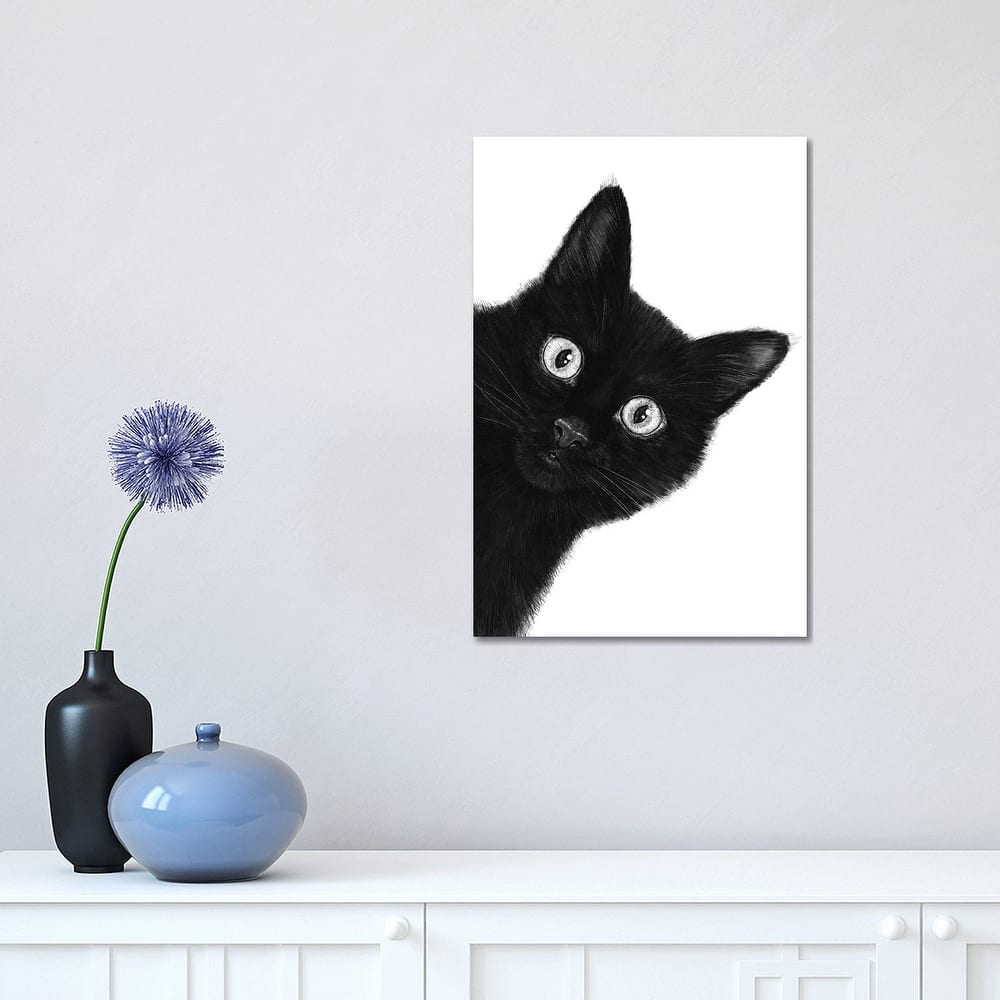 iCanvas "Black Cat" by Valeriya Korenkova Canvas Print