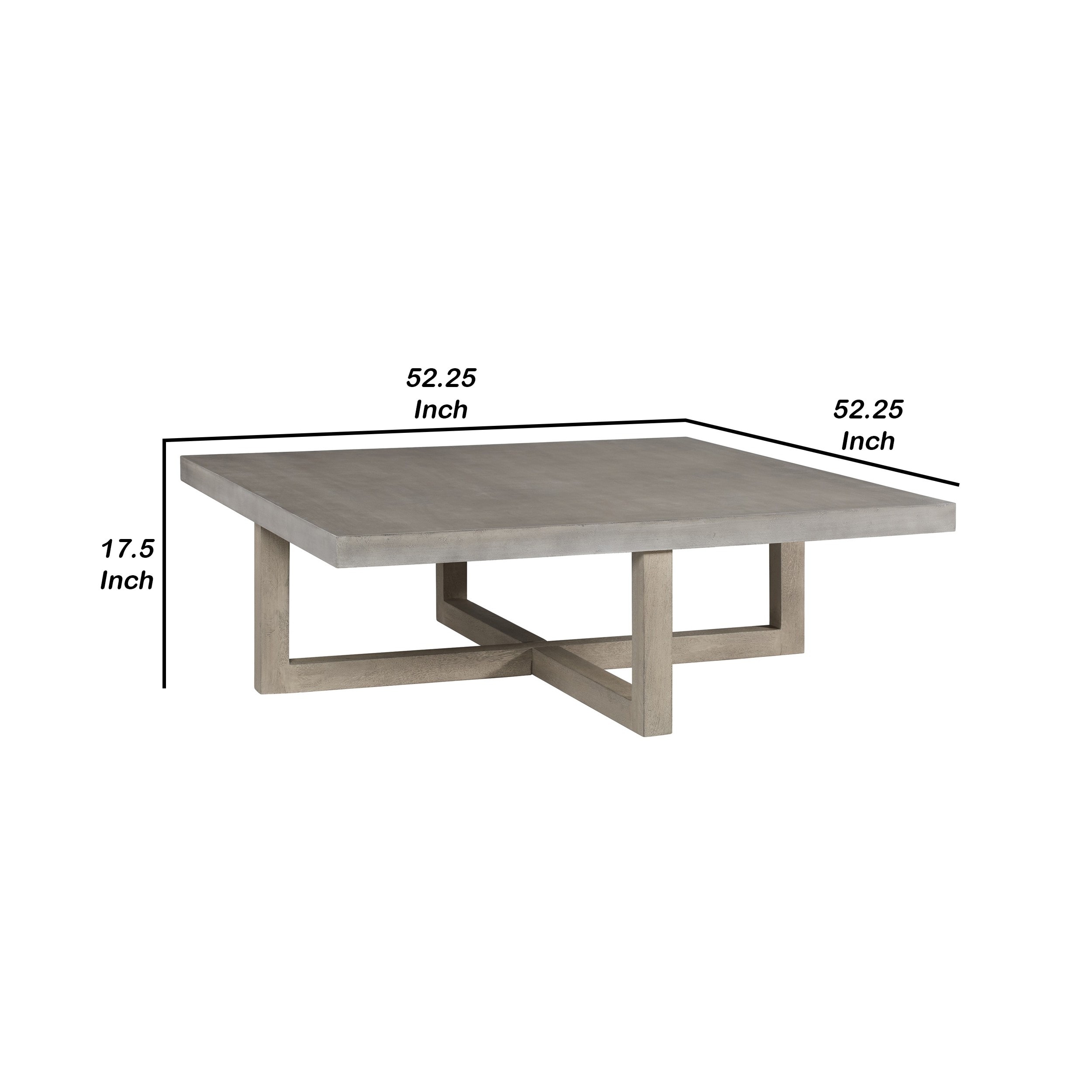 52 inch square coffee table deals