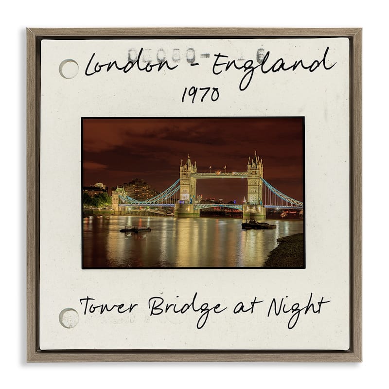 Stupell London England Travel View Framed Floater Canvas Wall Art Design By Danita Delimont - 25 x 25 - Brown