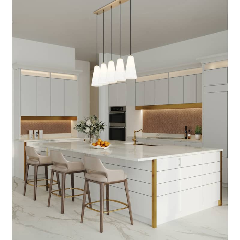 Z-Lite 3043P7-5L Farrell 5 Light 42" Wide Linear Chandelier