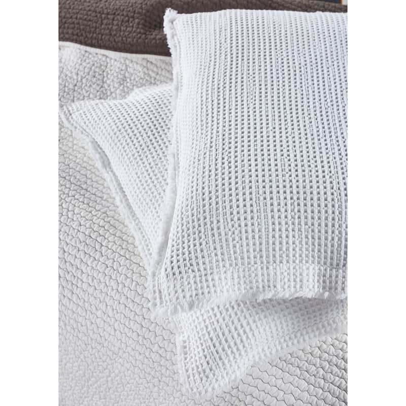 Tipton Matelasse Sham, White, Standard
