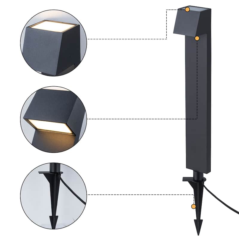 C Cattleya Low Voltage Matte Black Aluminum LED Outdoor Path Lights